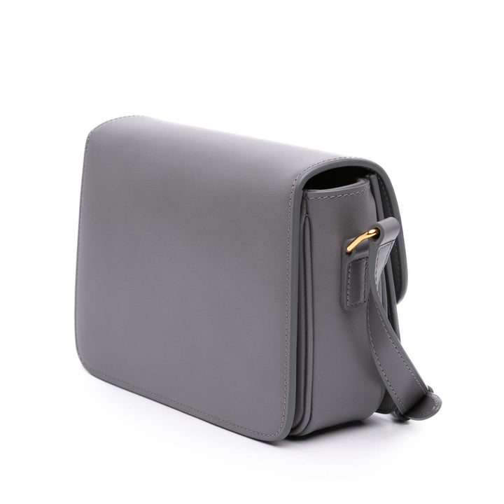 brillant Triomphe Sac Teen Cuir de veau Gris