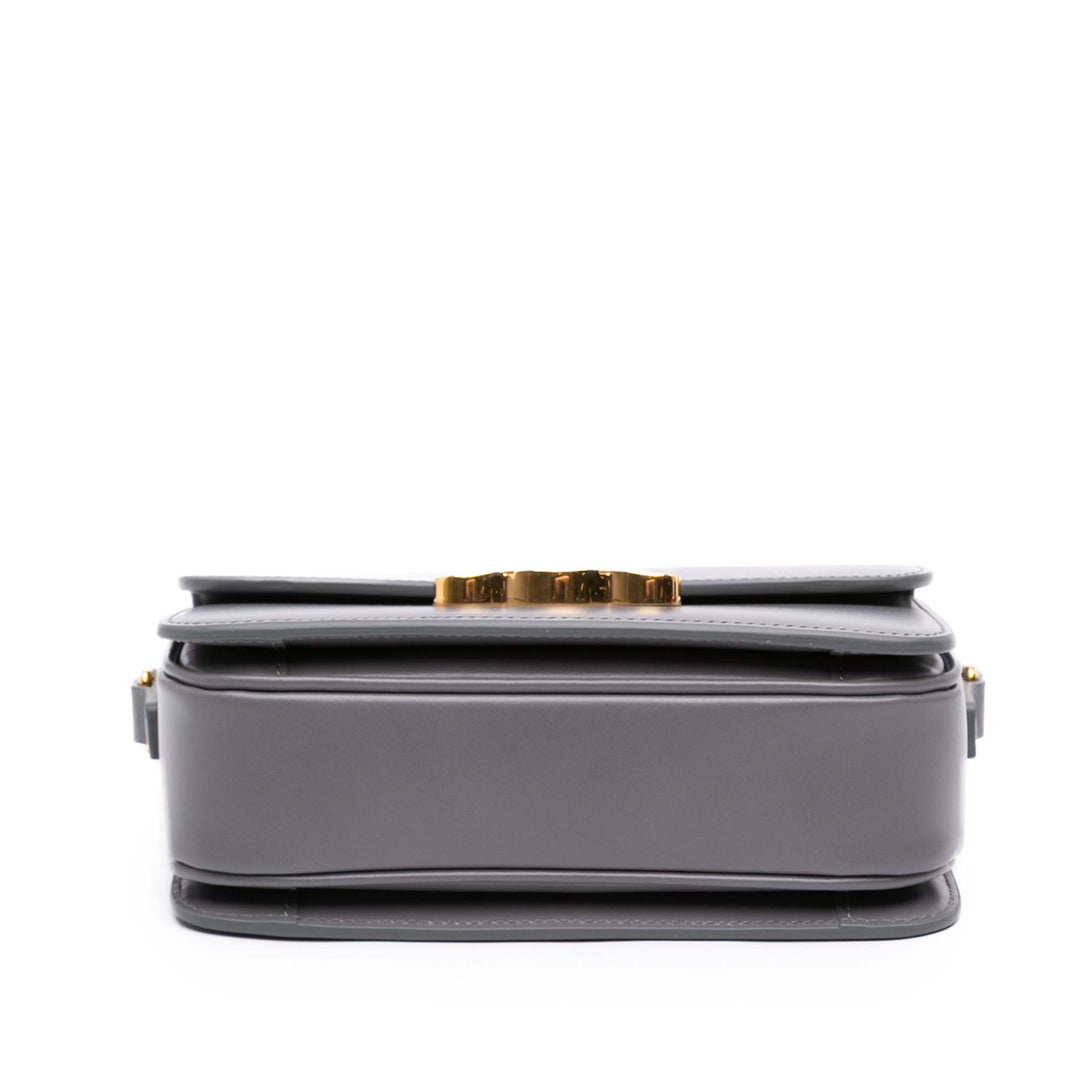 brillant Triomphe Sac Teen Cuir de veau Gris