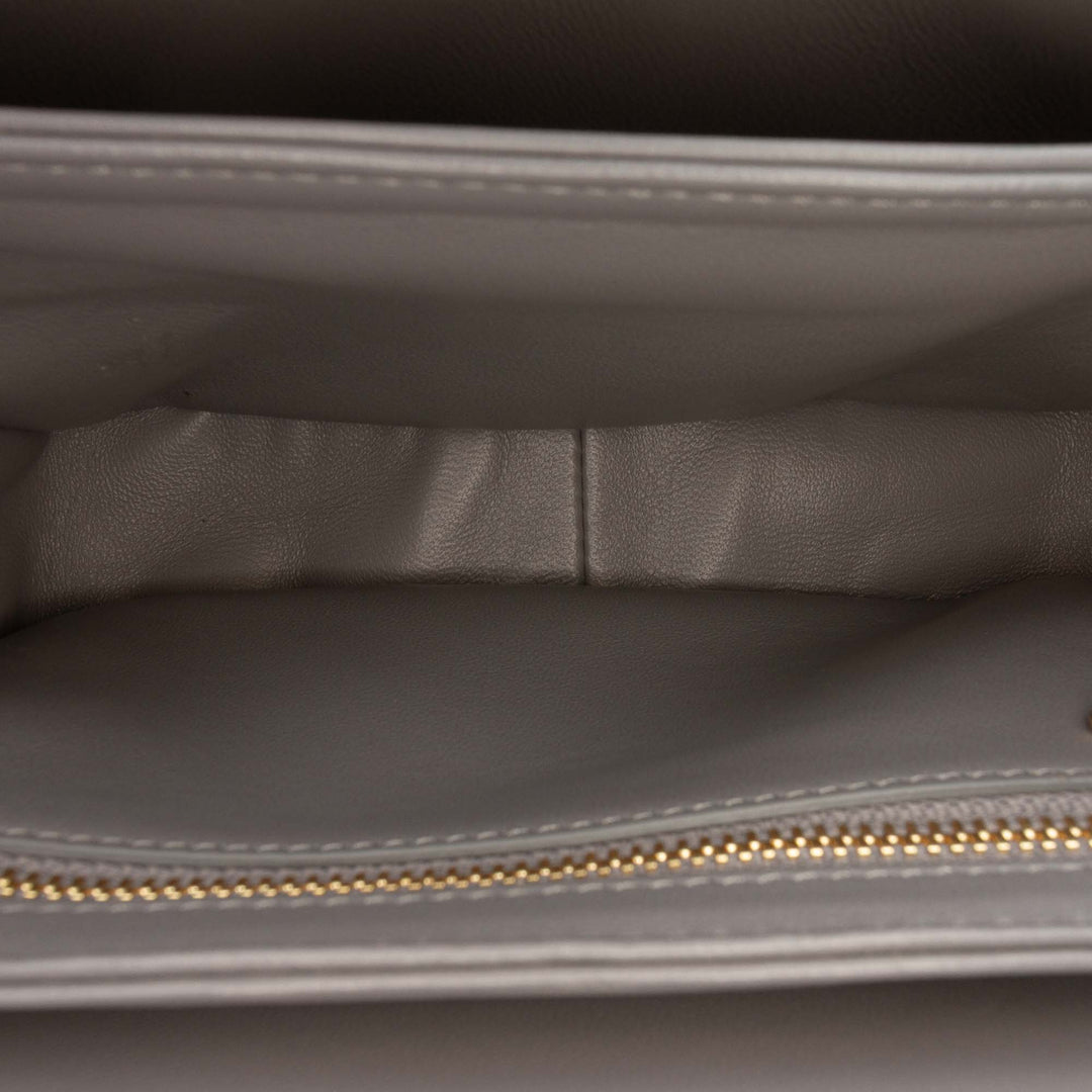 brillant Triomphe Sac Teen Cuir de veau Gris