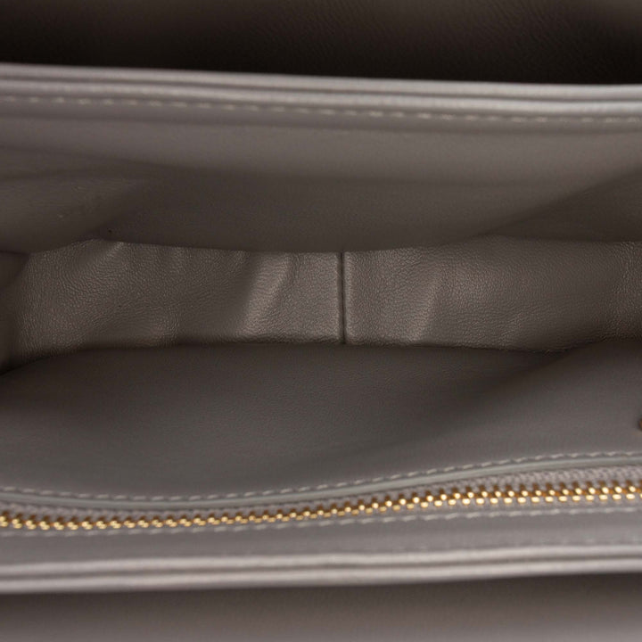 brillant Triomphe Sac Teen Cuir de veau Gris