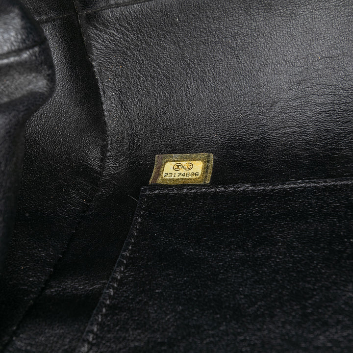 Chanel Paris Rome Quilted Cuir de veau Colosseum Lock Frame Bowling Bag Noir
