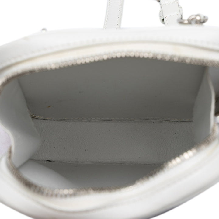 Balenciaga Étui téléphone grainé Cash Zippé Cuir de veau grainé Blanc – vue 4 – GABY PARIS