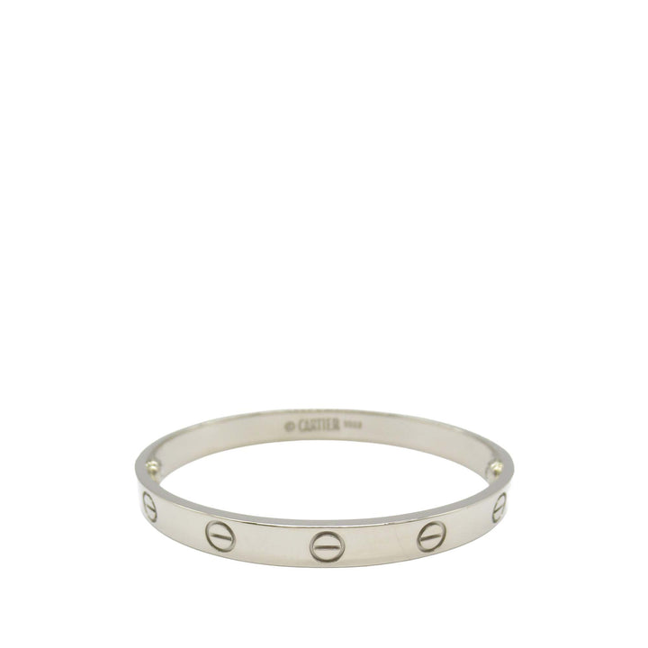18K White Gold Classic Love Bracelet Silver - Gaby Paris