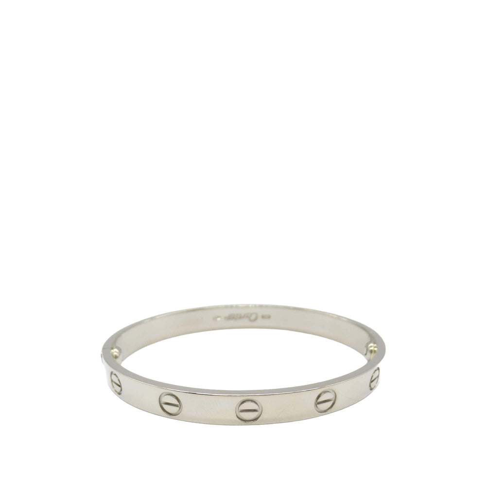 18K White Gold Classic Love Bracelet Silver - Gaby Paris