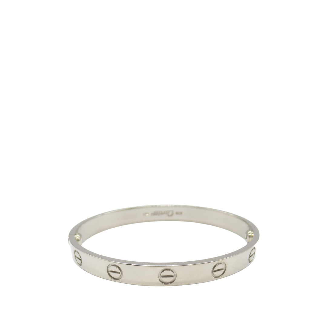 18K White Gold Classic Love Bracelet Silver - Gaby Paris