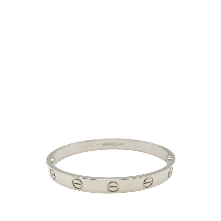 18K White Gold Classic Love Bracelet Silver - Gaby Paris