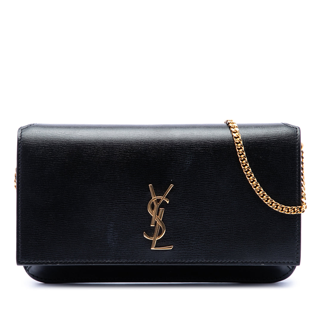 Saint Laurent Smooth Cuir de veau Monogram Cassandre Phone Holder