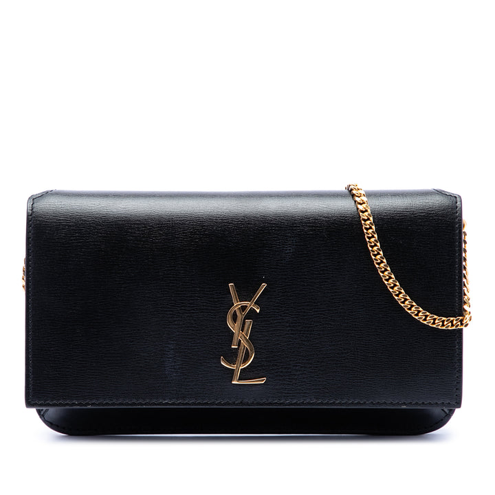 Saint Laurent Smooth Cuir de veau Monogram Cassandre Phone Holder