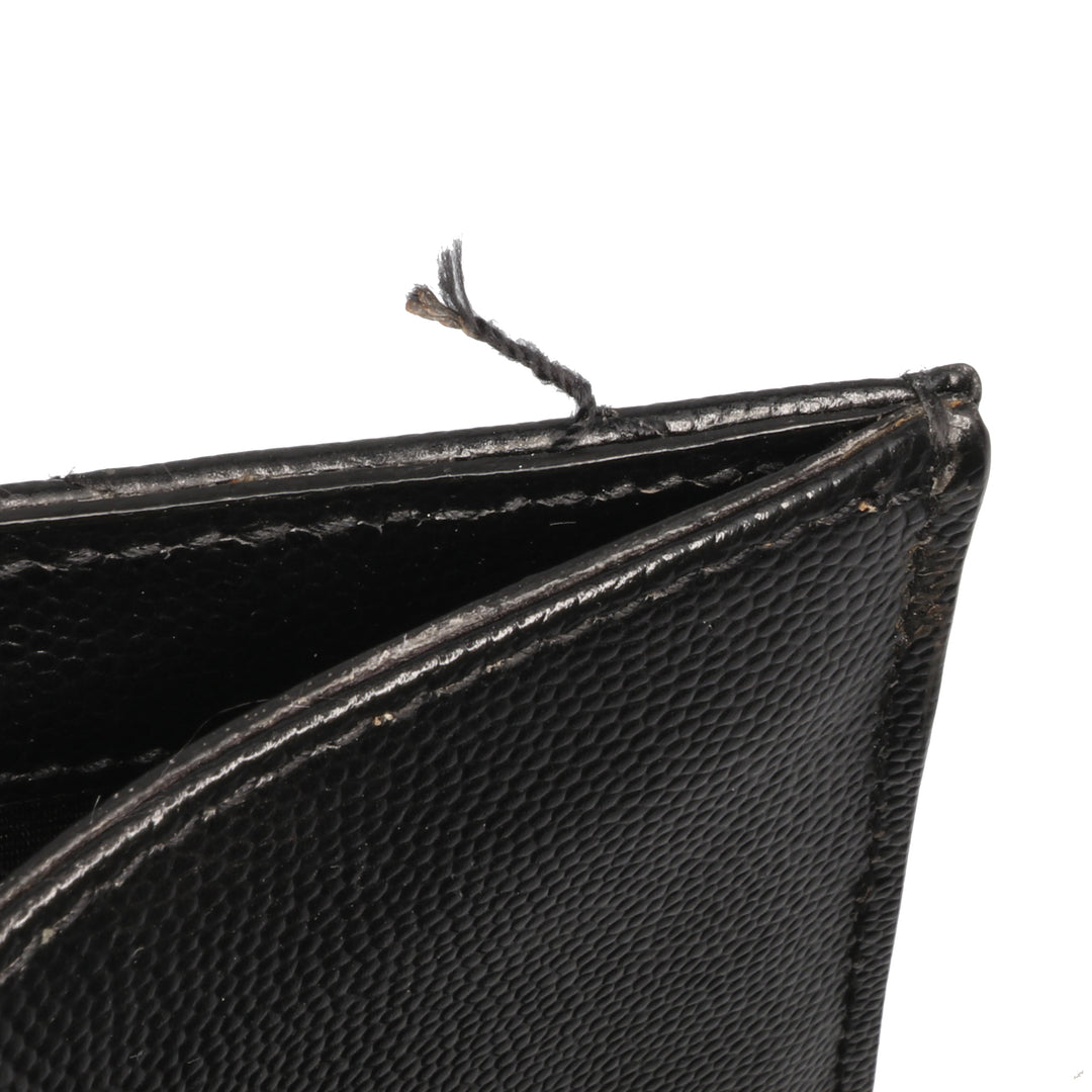 Large Grain de Poudre Monogram Chevron Envelope Bag Black - Gaby Paris