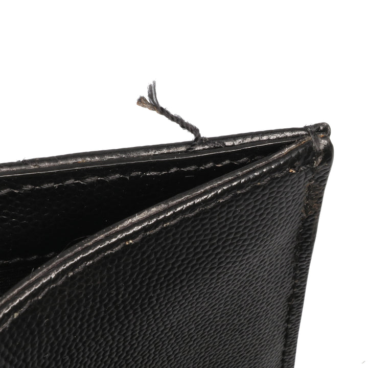 Large Grain de Poudre Monogram Chevron Envelope Bag Black - Gaby Paris