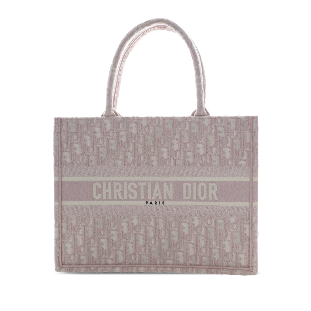 Dior Medium Oblique brodé Toile Book Cabas