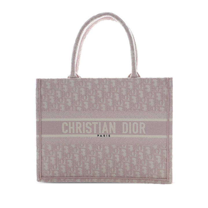Dior Medium Oblique brodé Toile Book Cabas