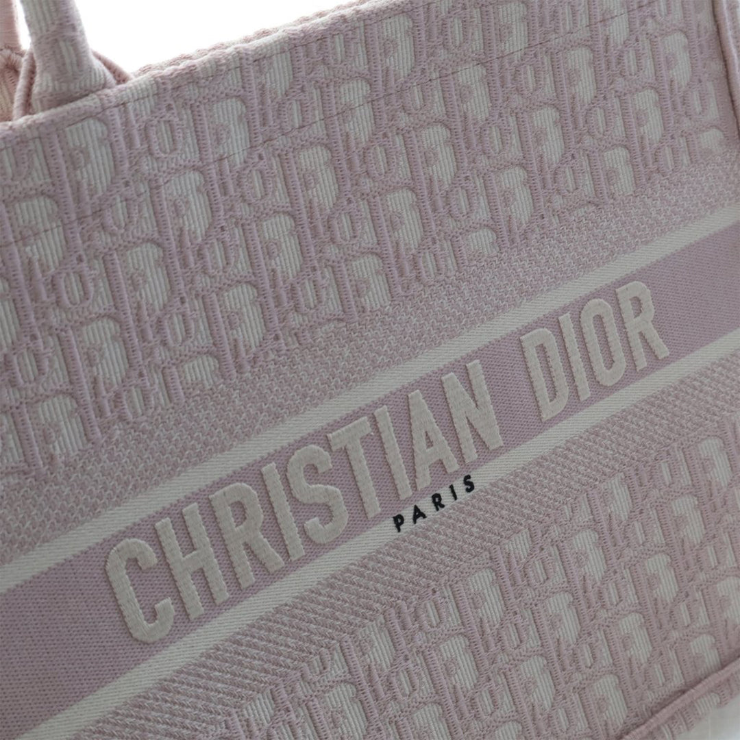 Dior Medium Oblique brodé Toile Book Cabas