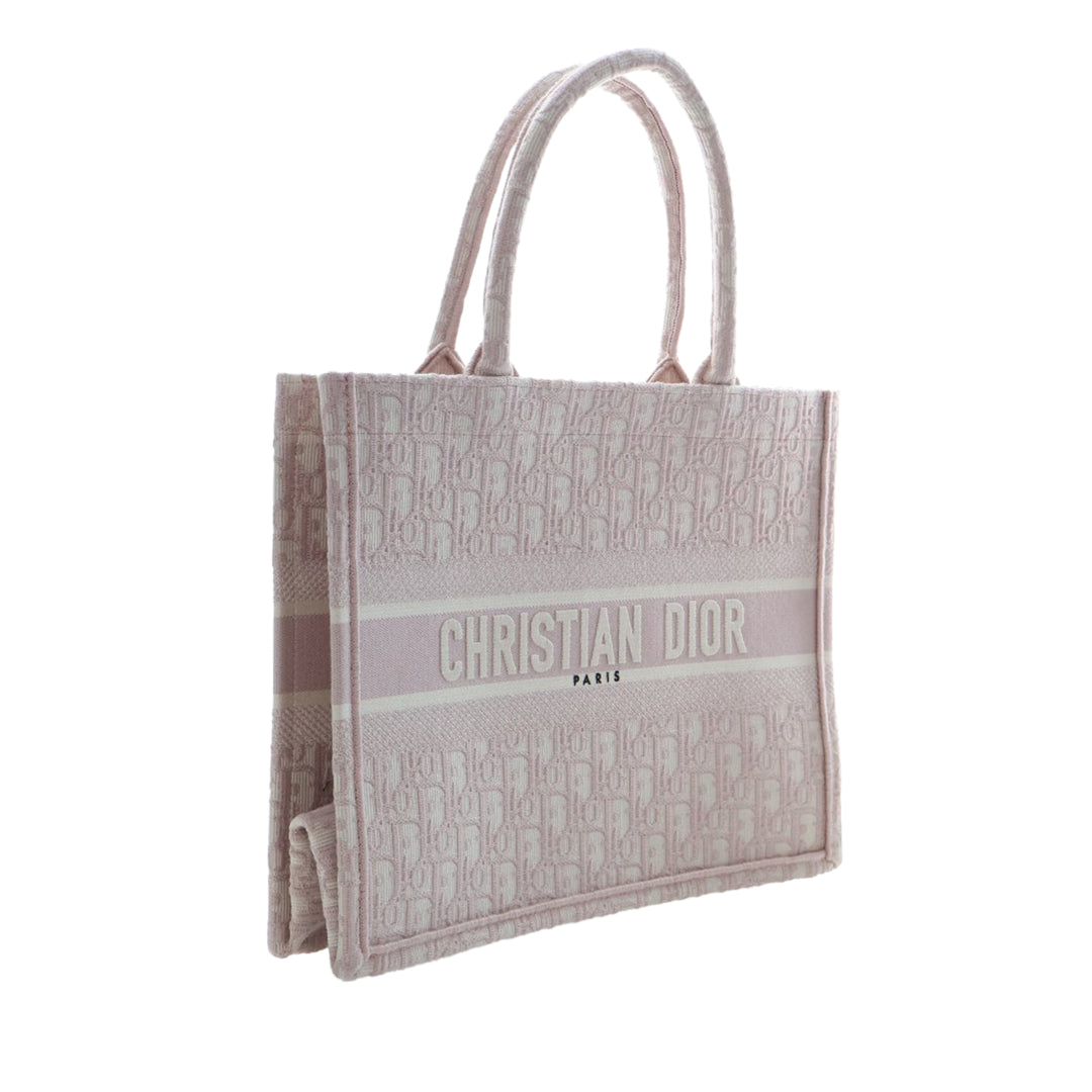 Dior Medium Oblique brodé Toile Book Cabas