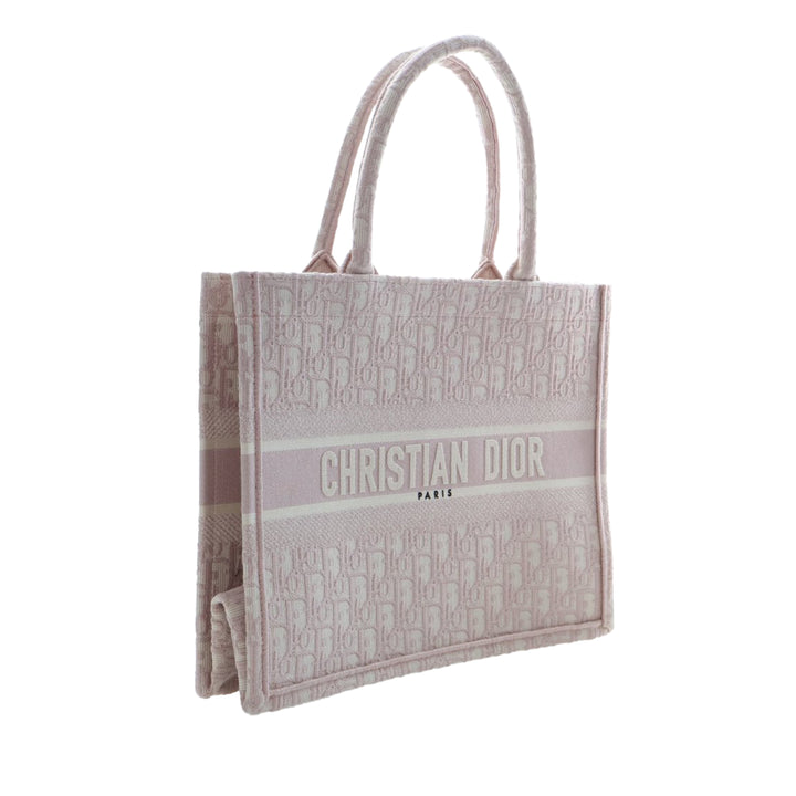 Dior Medium Oblique brodé Toile Book Cabas
