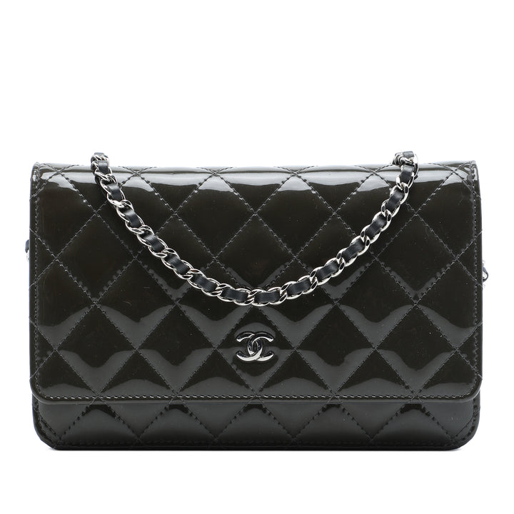 CC Matelassé Wallet on Chain Gris
