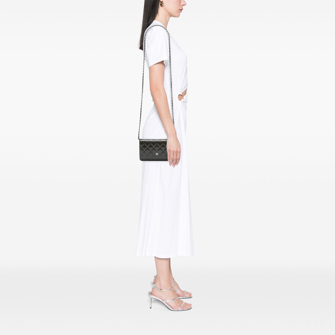 CC Matelassé Wallet on Chain Gris