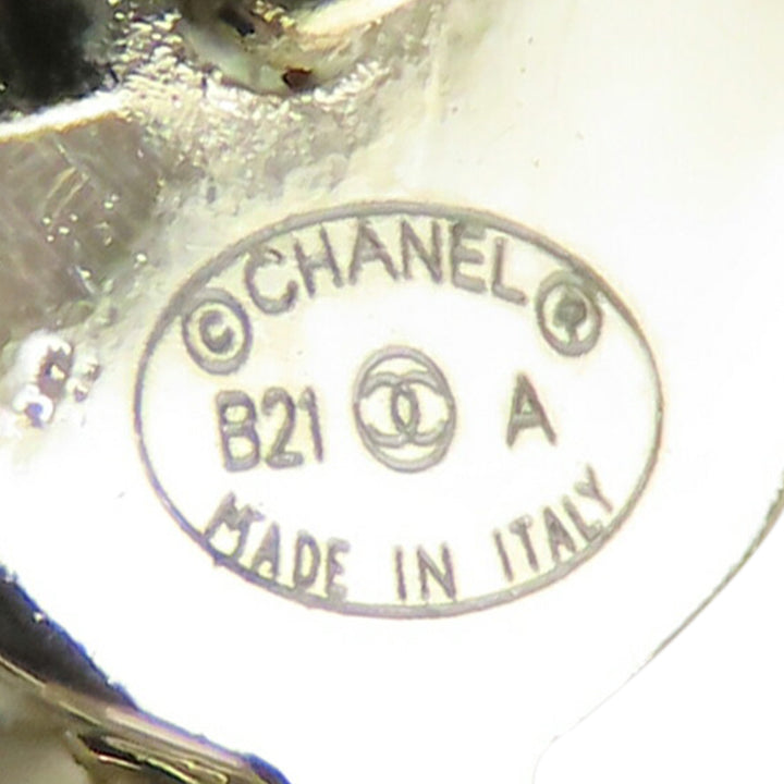 Chanel CC plaqué Perles fantaisie Swing fermoir poussette Boucle d’oreilles