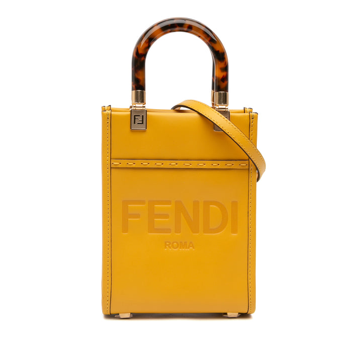 Fendi Mini Cuir Sunshine Shopper Cabas