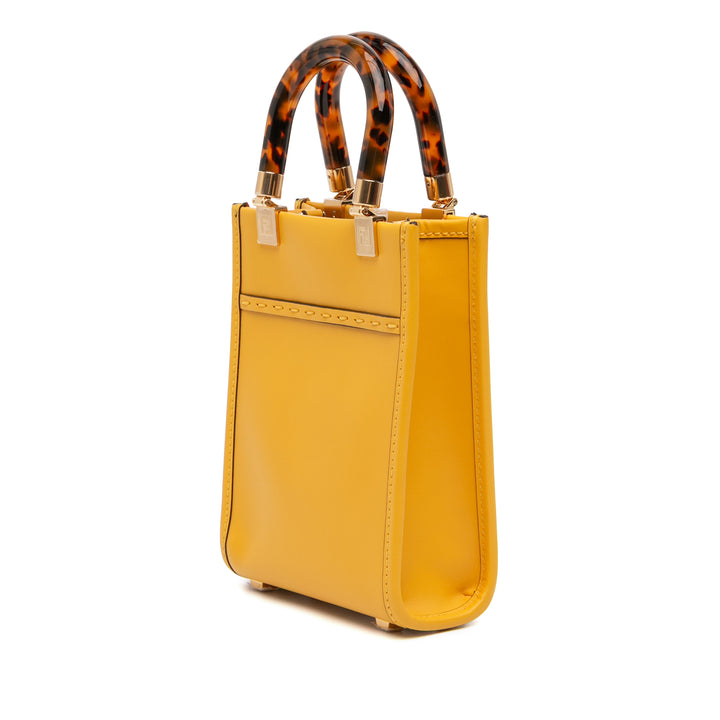 Fendi Mini Cuir Sunshine Shopper Cabas