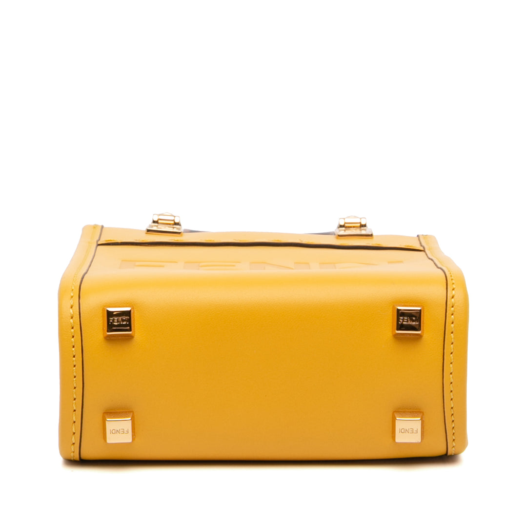 Fendi Mini Cuir Sunshine Shopper Cabas