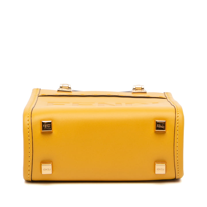 Fendi Mini Cuir Sunshine Shopper Cabas