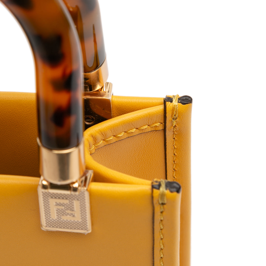Fendi Mini Cuir Sunshine Shopper Cabas