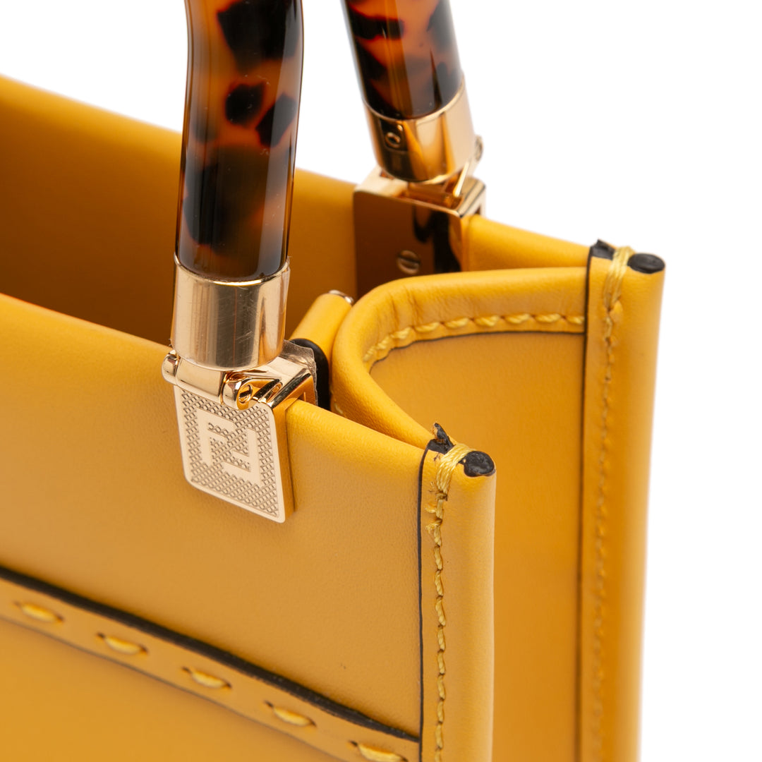 Fendi Mini Cuir Sunshine Shopper Cabas