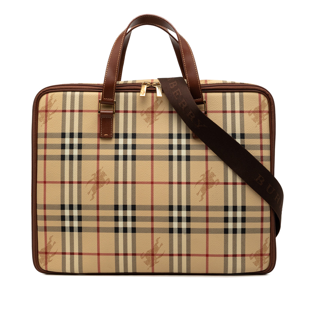 Haymarket Check Business Sac Toile enduite Beige