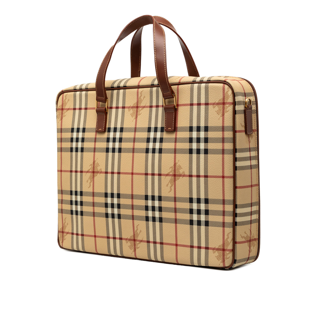 Haymarket Check Business Sac Toile enduite Beige