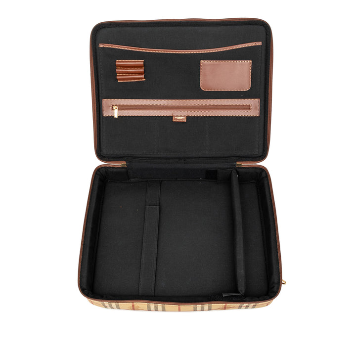Haymarket Check Business Sac Toile enduite Beige