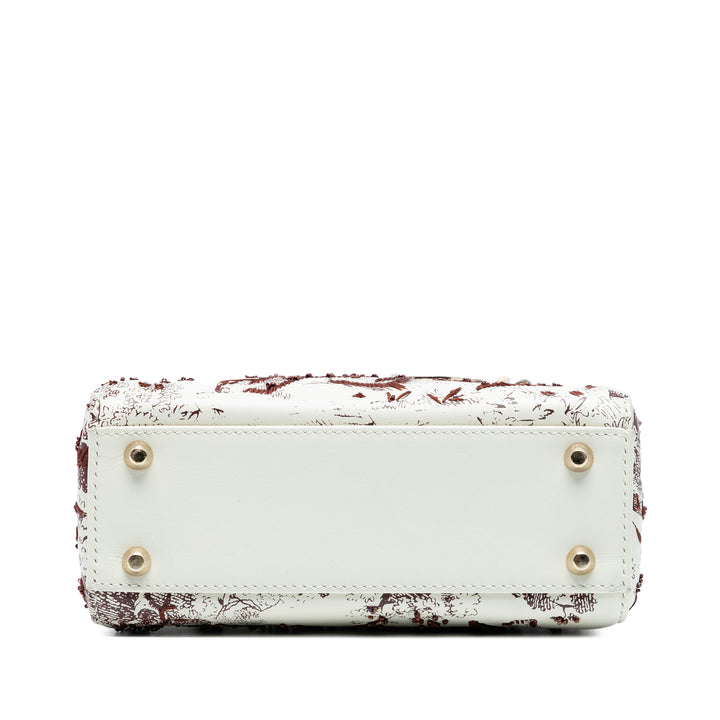 Dior Limited Edition Mini Cuir de veau brodé Toile de Jouy Lady Dior