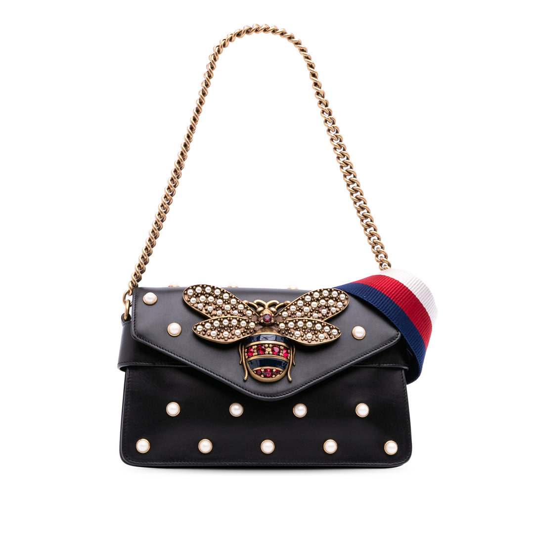 Mini Queen Margaret Broadway Leather Satchel Black - Gaby Paris