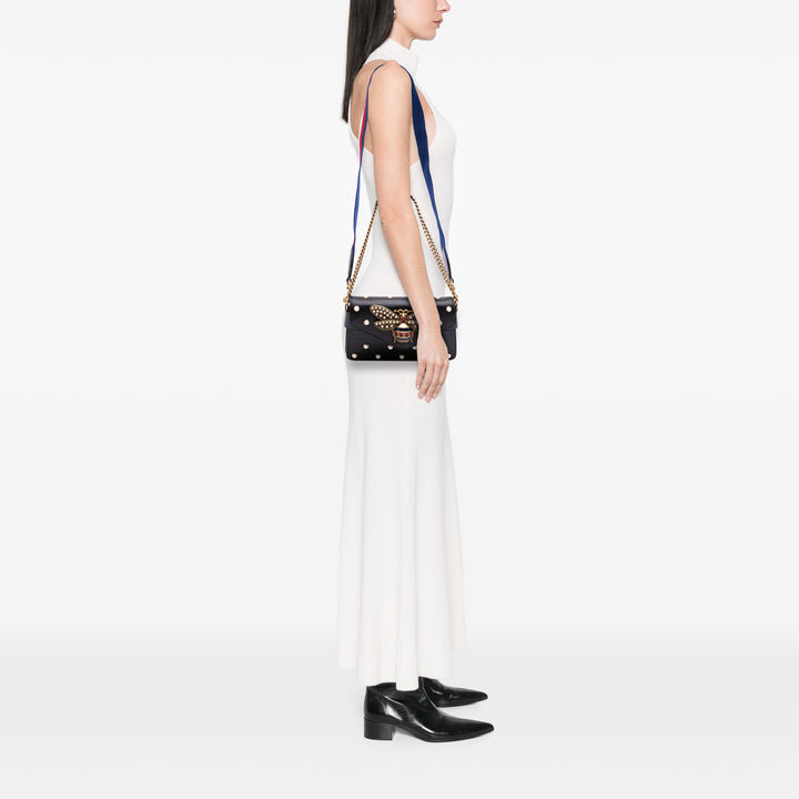 Mini Queen Margaret Broadway Leather Satchel Black - Gaby Paris