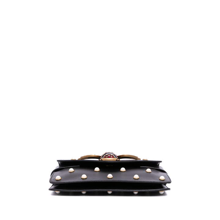 Mini Queen Margaret Broadway Leather Satchel Black - Gaby Paris
