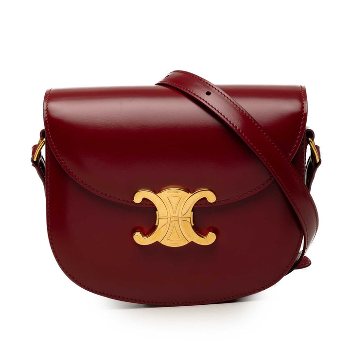 brillant Triomphe Besace Clea Sac Teen Cuir de veau Rouge