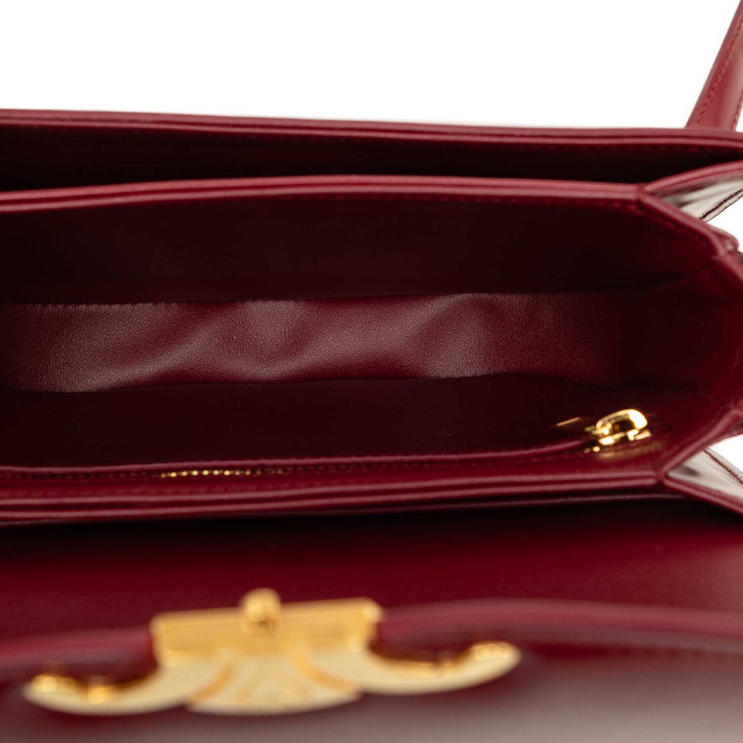 brillant Triomphe Besace Clea Sac Teen Cuir de veau Rouge