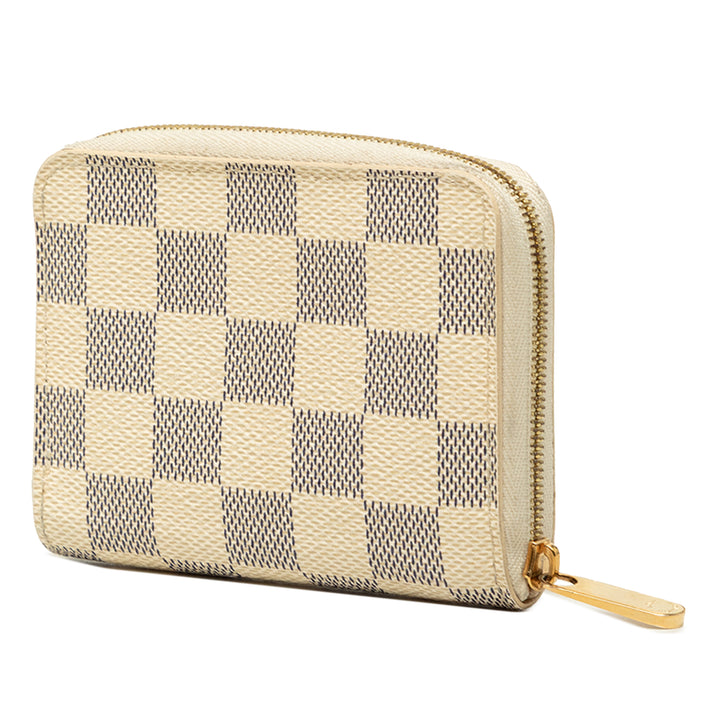 Louis Vuitton Porte-monnaie Zippy Damier Azur Blanc – vue 2 – GABY PARIS