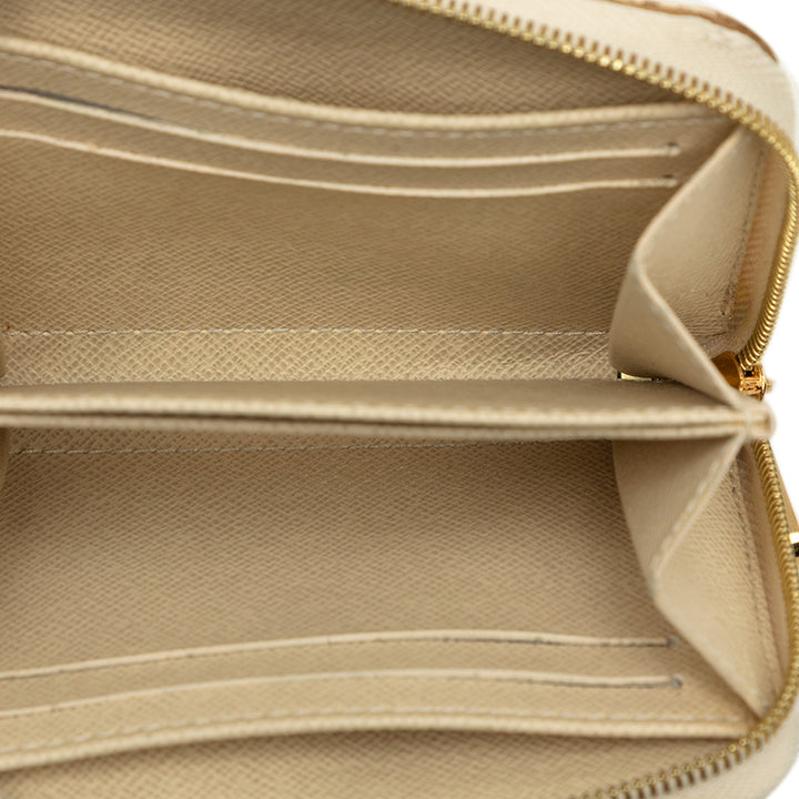 Louis Vuitton Porte-monnaie Zippy Damier Azur Blanc – vue 4 – GABY PARIS