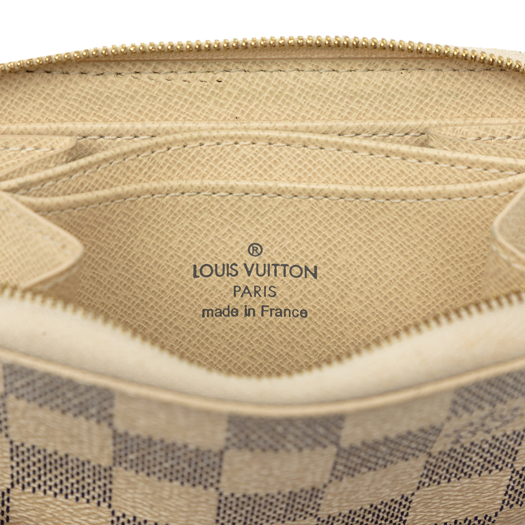 Louis Vuitton Porte-monnaie Zippy Damier Azur Blanc – vue 5 – GABY PARIS