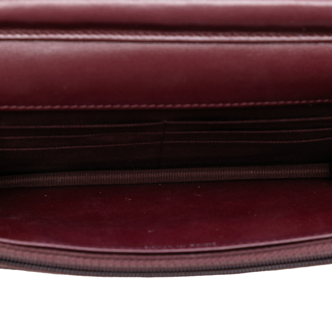 Chanel CC Quilted Métallisé Cuir verni Striped Wallet on Chain Rouge – GABY PARIS Authentique