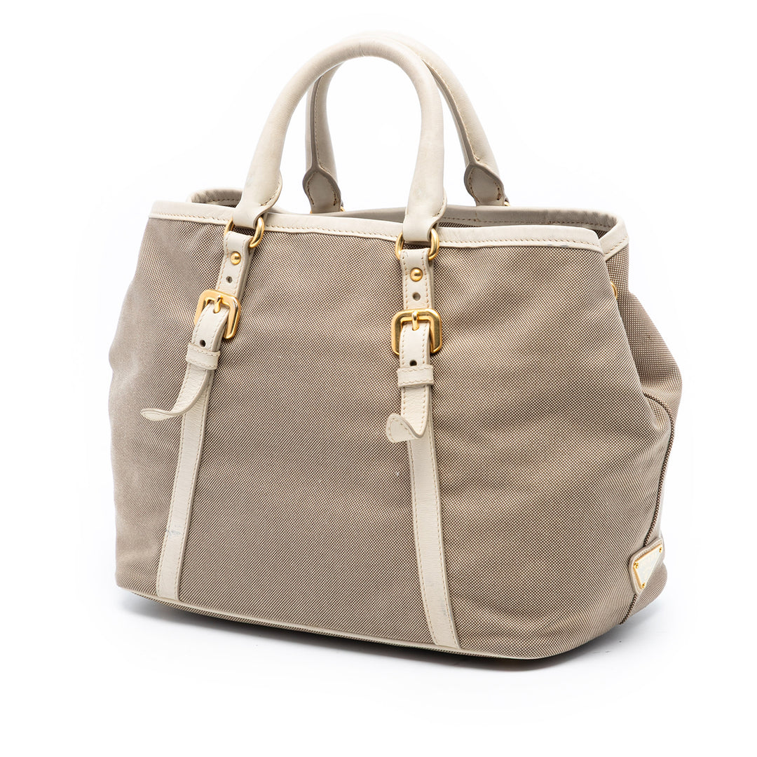 Prada Toile Canapa Logo Bow Sac