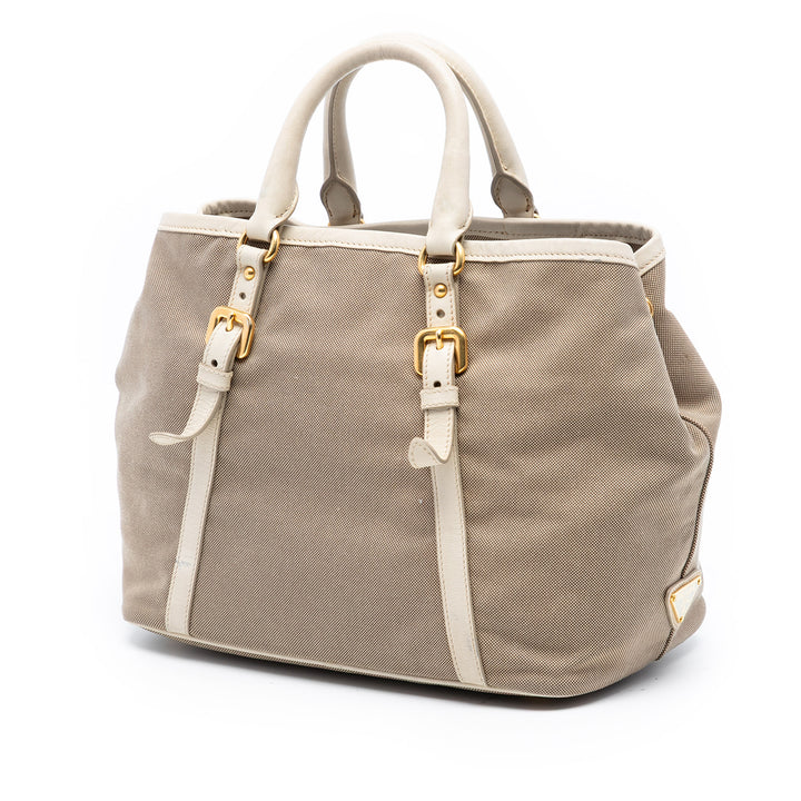 Prada Toile Canapa Logo Bow Sac