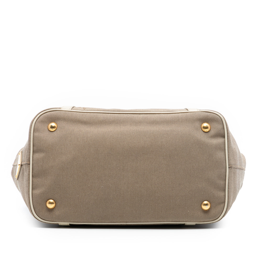 Prada Toile Canapa Logo Bow Sac