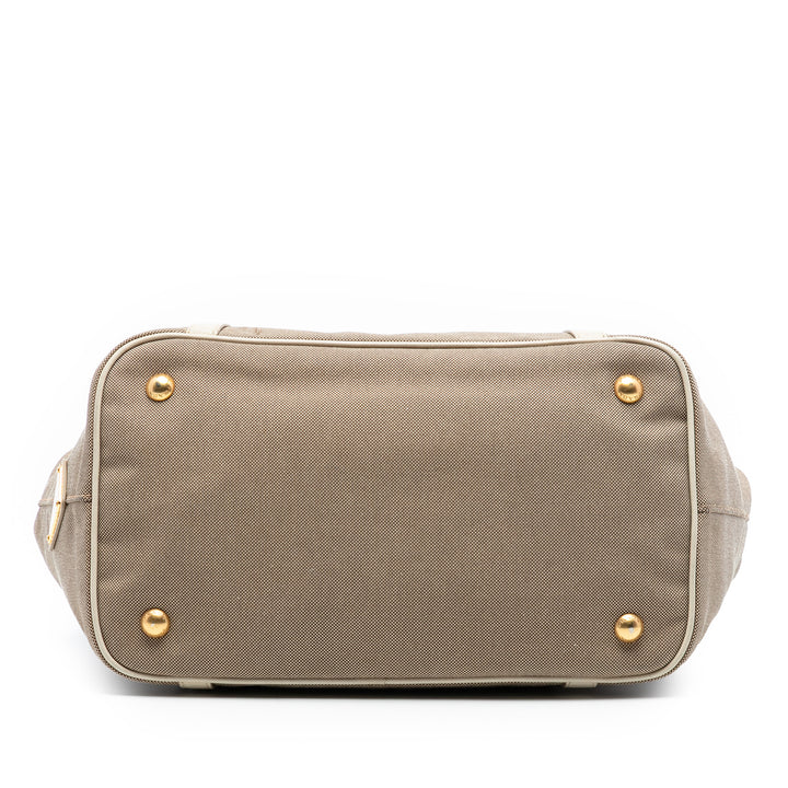 Prada Toile Canapa Logo Bow Sac