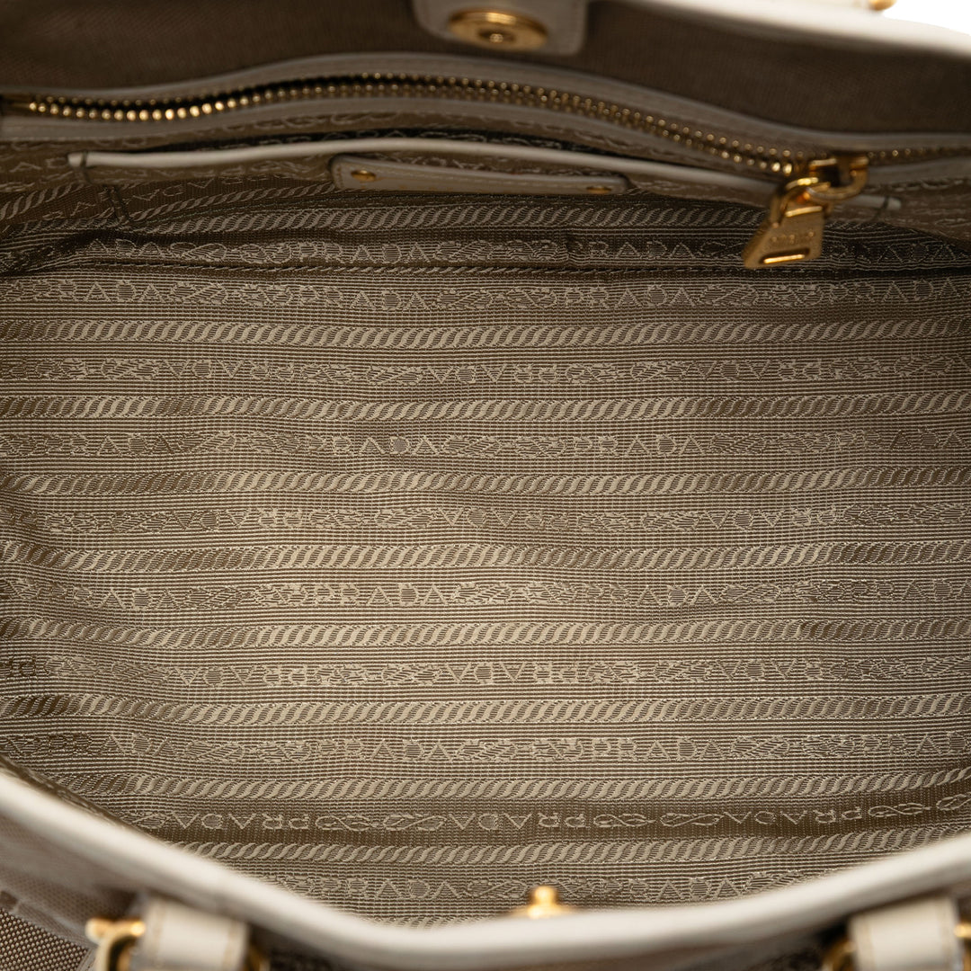 Prada Toile Canapa Logo Bow Sac