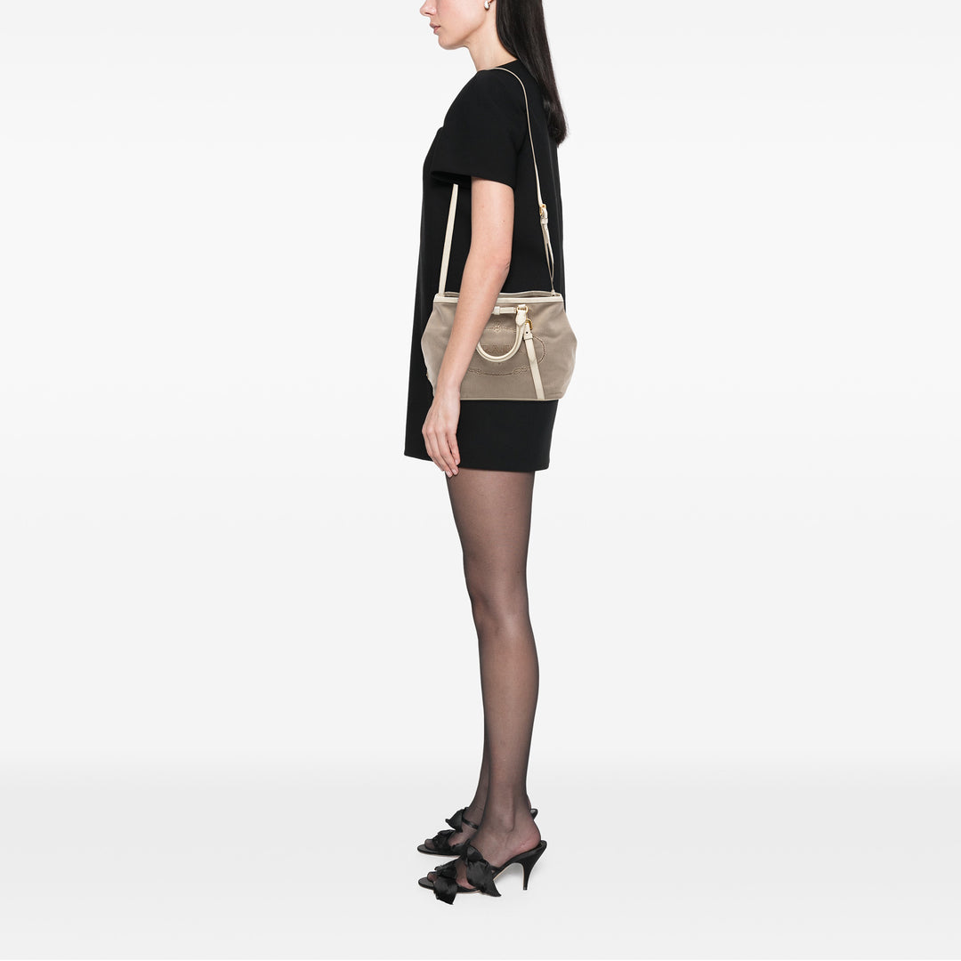 Prada Toile Canapa Logo Bow Sac