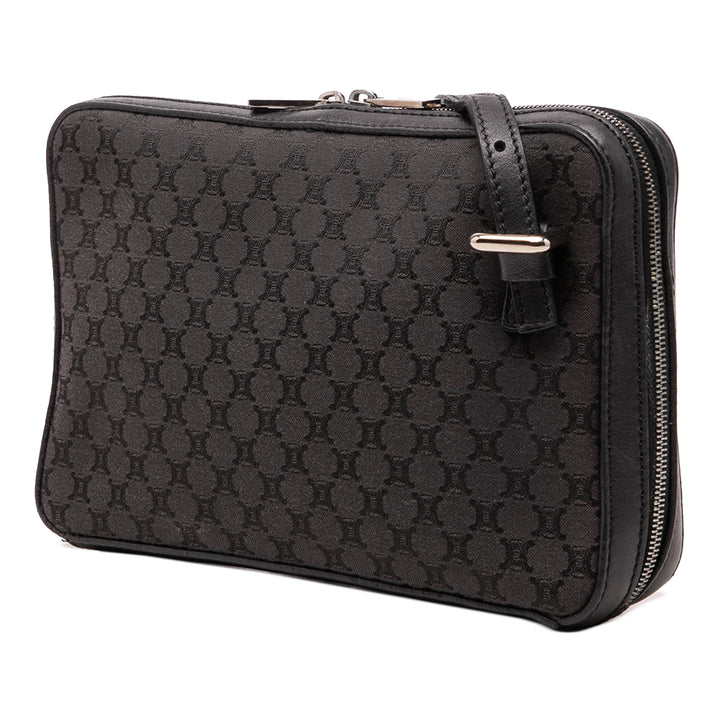 Celine Cuir à finitions Macadam Toile Messenger Sac