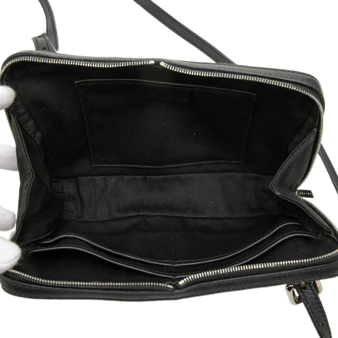 Celine Cuir à finitions Macadam Toile Messenger Sac