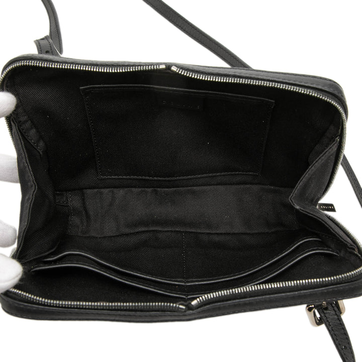 Celine Cuir à finitions Macadam Toile Messenger Sac